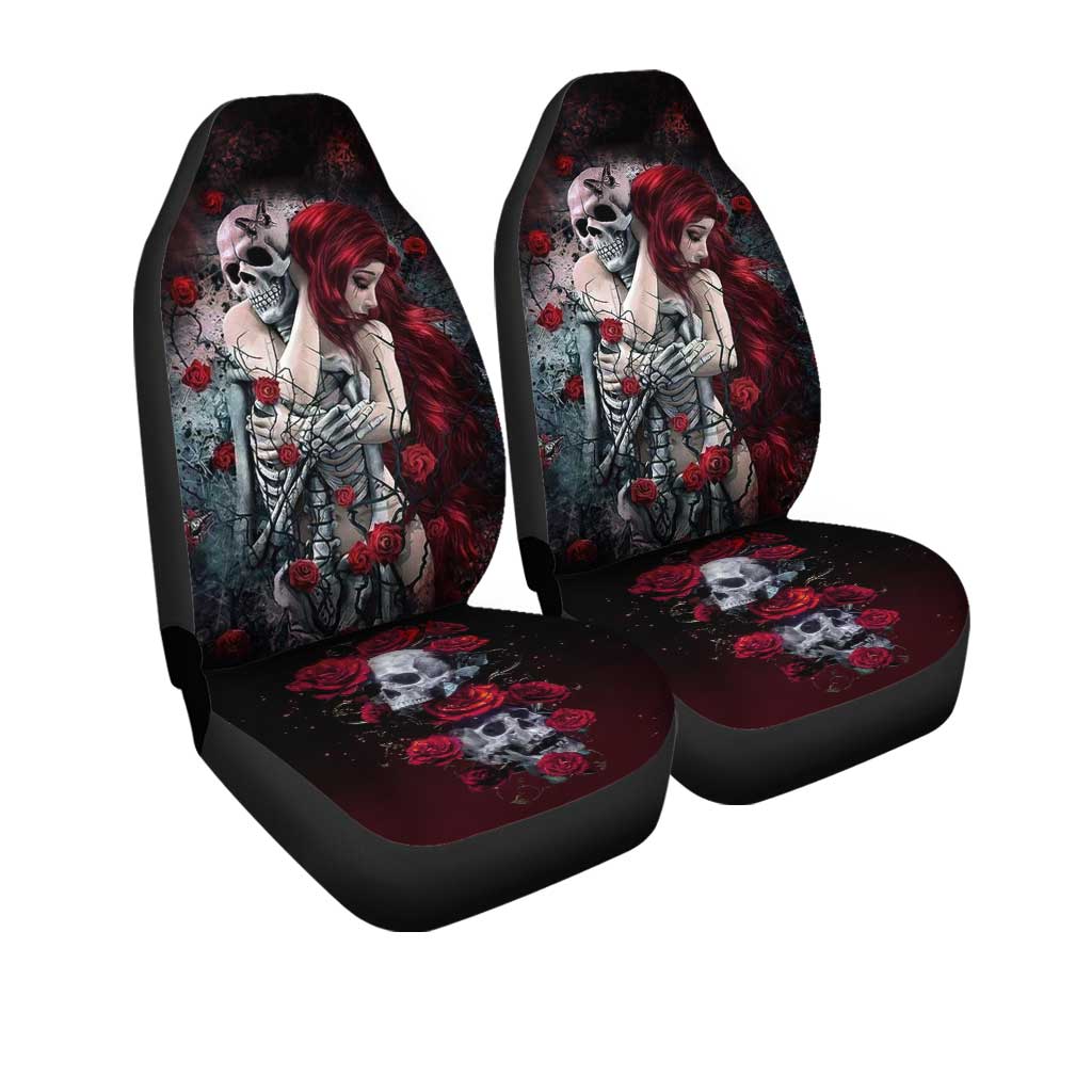 Until My Last Breath Car Seat Covers Custom Floral Girl Skull Car Accessories - Gearcarcover - 3