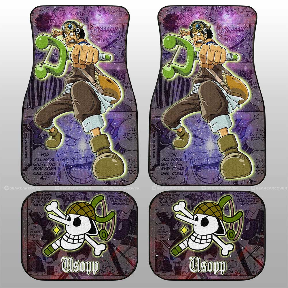 Usopp Car Floor Mats Custom Galaxy Style Car Accessories - Gearcarcover - 2