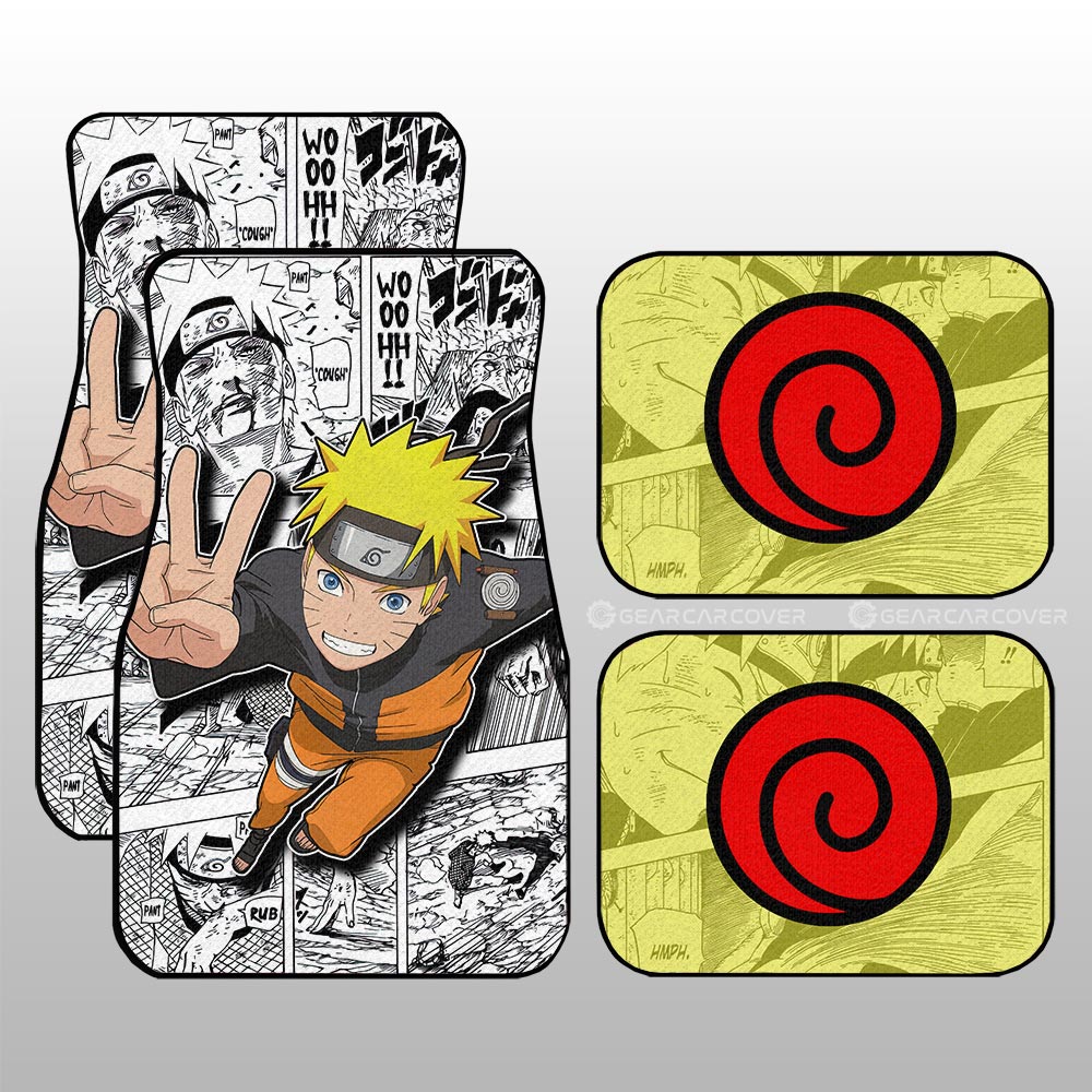 Uzumaki Car Floor Mats Custom Anime Car Accessories Mix Manga - Gearcarcover - 1