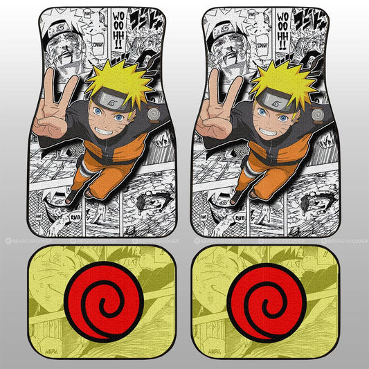 Uzumaki Car Floor Mats Custom Car Accessories Mix Manga - Gearcarcover - 2