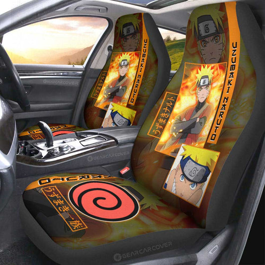 Uzumaki Car Seat Covers Custom Anime Car Accessories - Gearcarcover - 2