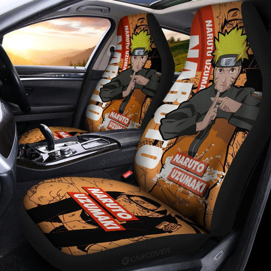 Uzumaki Car Seat Covers Custom Anime Car Interior Accessories - Gearcarcover - 2