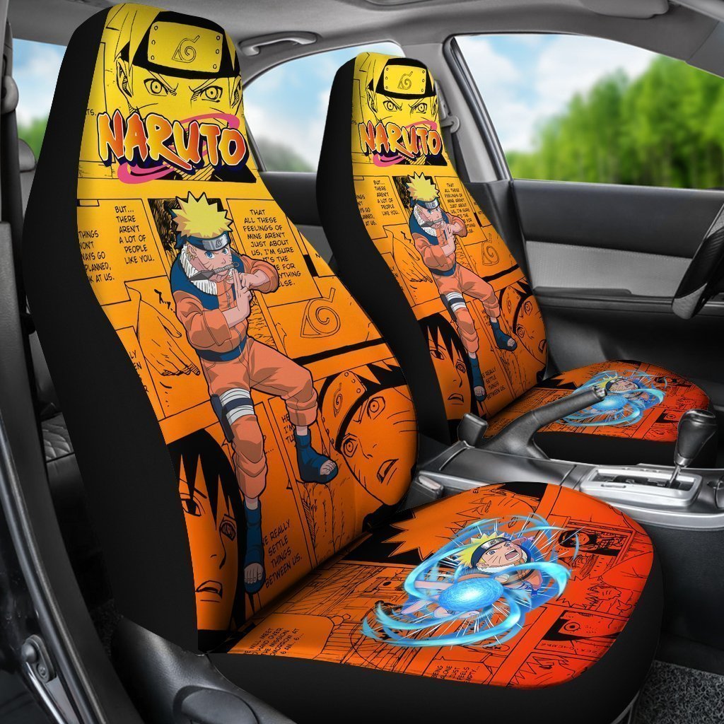 Uzumaki Car Seat Covers Custom Anime Car Interior Accessories - Gearcarcover - 3