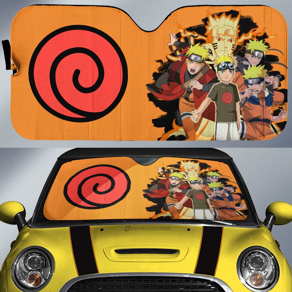 Uzumaki Car Sunshade Custom Anime Car Accessories For Fans - Gearcarcover - 1