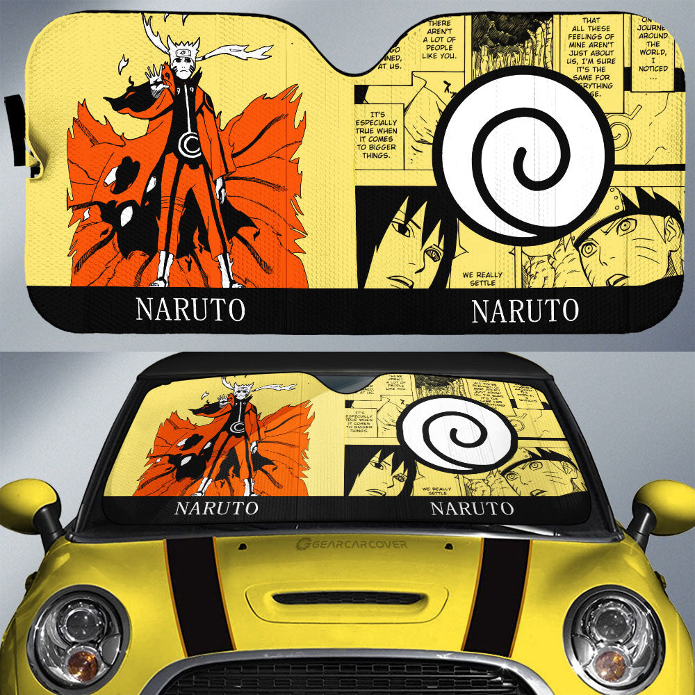 Uzumaki Car Sunshade Custom Car Accessories Manga Color Style - Gearcarcover - 1