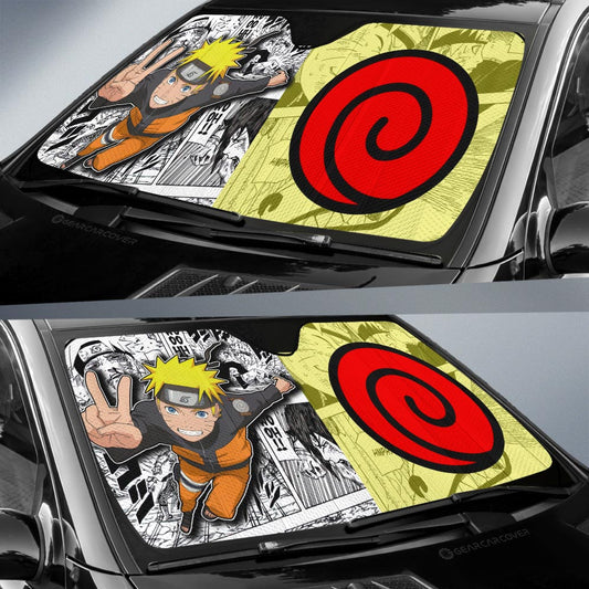 Uzumaki Car Sunshade Custom Mix Manga Car Accessories - Gearcarcover - 2