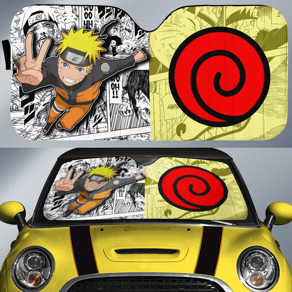 Uzumaki Car Sunshade Custom Mix Manga Car Accessories - Gearcarcover - 1