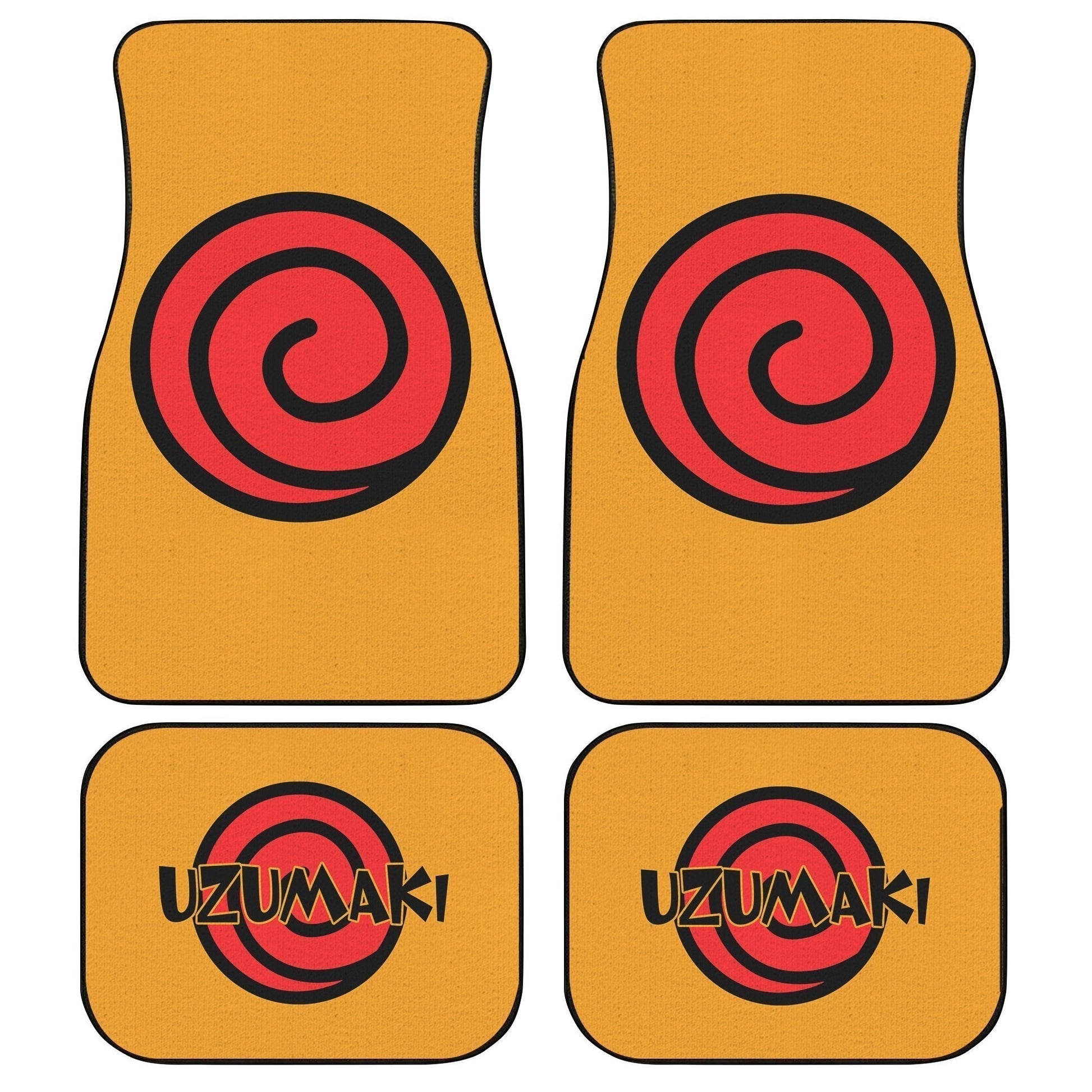 Uzumaki Clan Symbol Car Floor Mats Custom Anime Car Accessories - Gearcarcover - 1