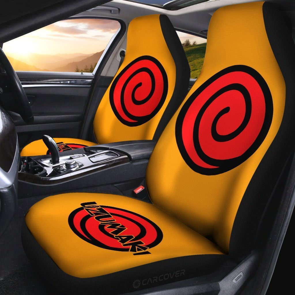 Uzumaki Clan Symbol Car Seat Covers Custom Anime Car Accessories - Gearcarcover - 2