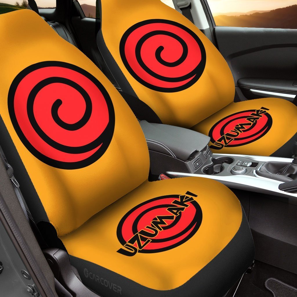 Uzumaki Clan Symbol Car Seat Covers Custom Anime Car Accessories - Gearcarcover - 1