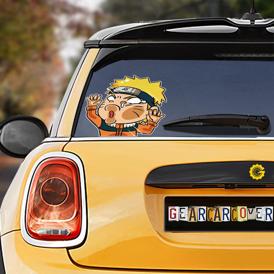 Uzumaki Hitting Glass Car Sticker Custom Naru Car Funny Accessories - Gearcarcover - 1