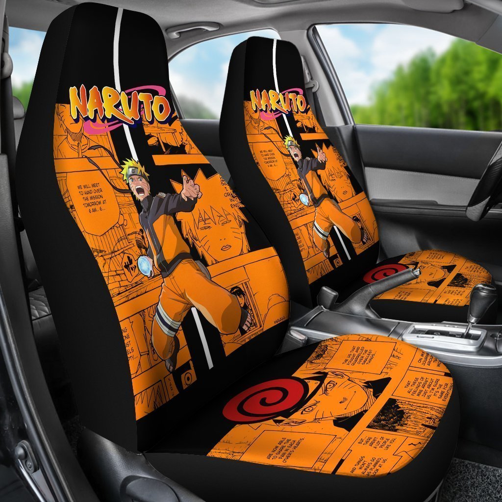 Uzumaki Jutsu Car Seat Covers Custom Anime Car Interior Accessories - Gearcarcover - 3