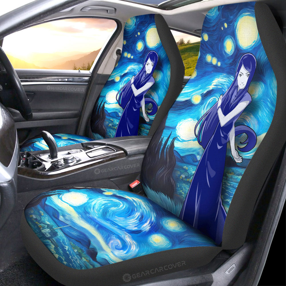 Uzumaki Kushina Car Seat Covers Custom Starry Night Styles - Gearcarcover - 1