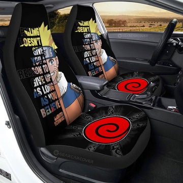 Uzumaki Quotes Car Seat Covers Custom Anime Car Accessoriess - Gearcarcover - 1