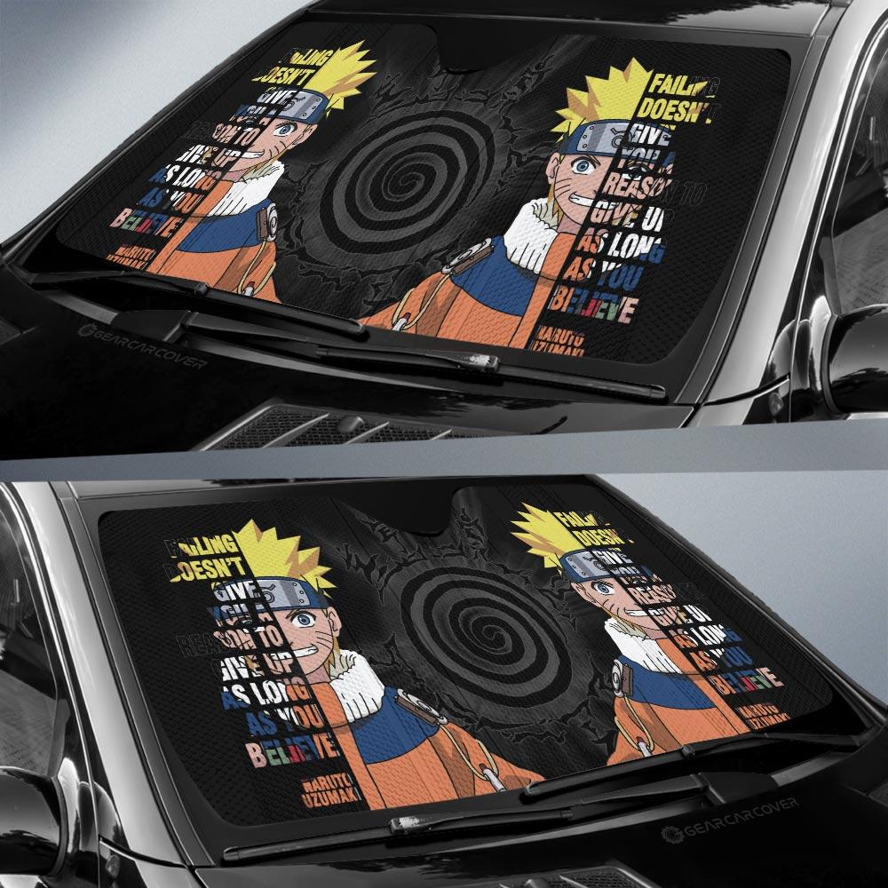 Uzumaki Quotes Car Sunshade Custom Anime Car Accessoriess - Gearcarcover - 2