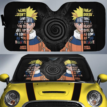 Uzumaki Quotes Car Sunshade Custom Anime Car Accessoriess - Gearcarcover - 1