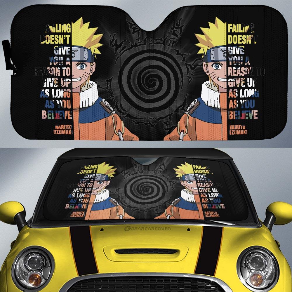 Uzumaki Quotes Car Sunshade Custom Car Accessoriess - Gearcarcover - 1