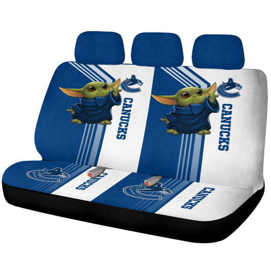 Vancouver Canucks Car Back Seat Covers Custom Car Accessories - Gearcarcover - 1