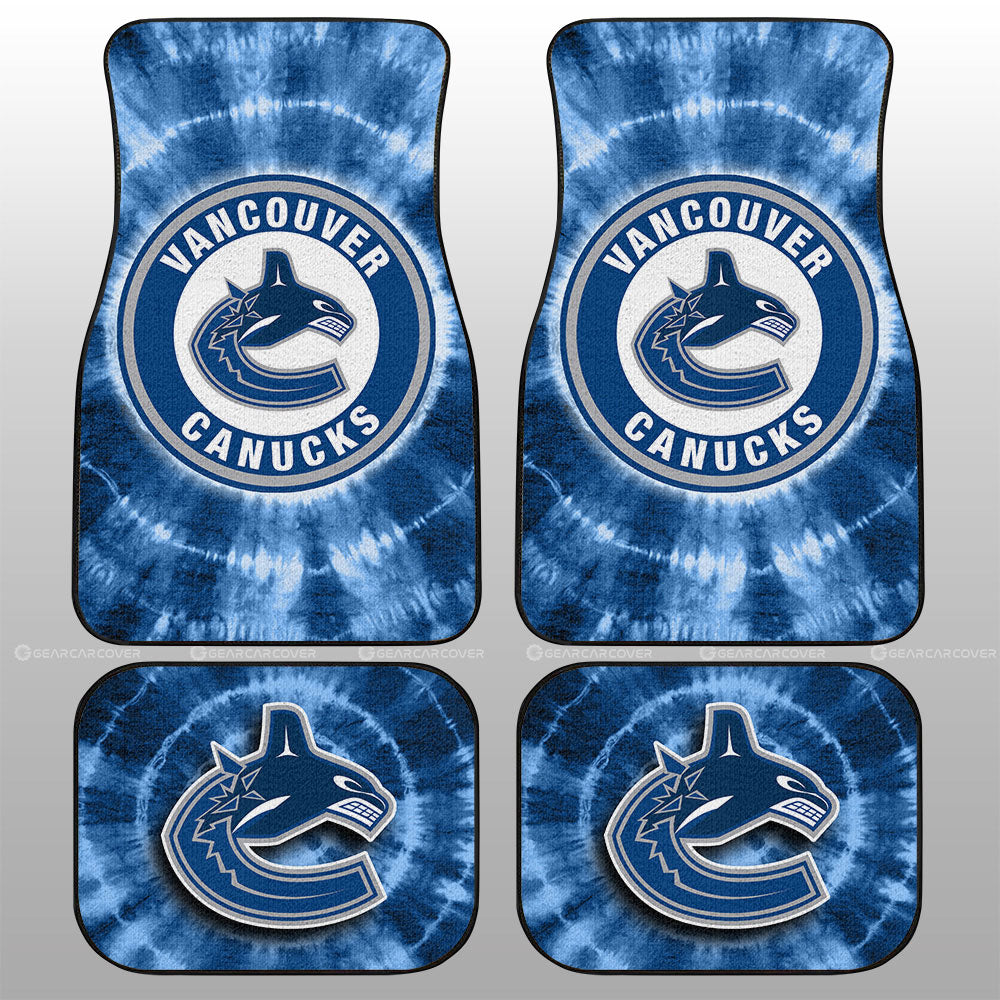 Vancouver Canucks Car Floor Mats Custom Tie Dye Car Accessories - Gearcarcover - 1