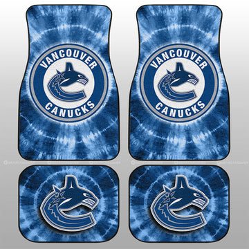 Vancouver Canucks Car Floor Mats Custom Tie Dye Car Accessories - Gearcarcover - 1