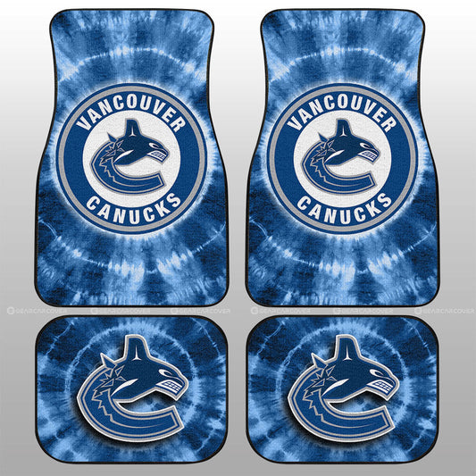 Vancouver Canucks Car Floor Mats Custom Tie Dye Car Accessories - Gearcarcover - 1