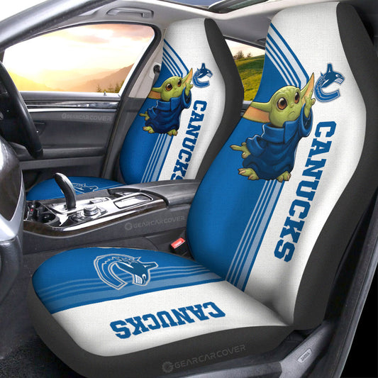 Vancouver Canucks Car Seat Covers Baby Yoda Car Accessories - Gearcarcover - 1