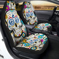 Vancouver Canucks Car Seat Covers Custom Sugar Skull Car Accessories - Gearcarcover - 2