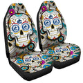 Vancouver Canucks Car Seat Covers Custom Sugar Skull Car Accessories - Gearcarcover - 3