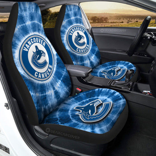 Vancouver Canucks Car Seat Covers Custom Tie Dye Car Accessories - Gearcarcover - 2