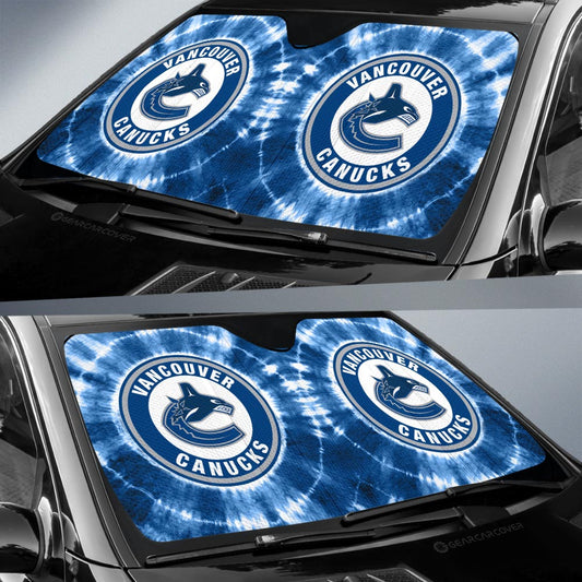 Vancouver Canucks Car Sunshade Custom Tie Dye Car Accessories - Gearcarcover - 2