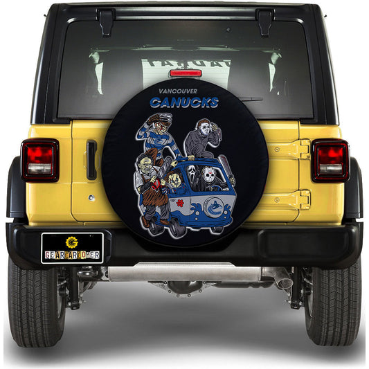 Vancouver Canucks Spare Tire Covers Horror Characters Car Accessories - Gearcarcover - 1