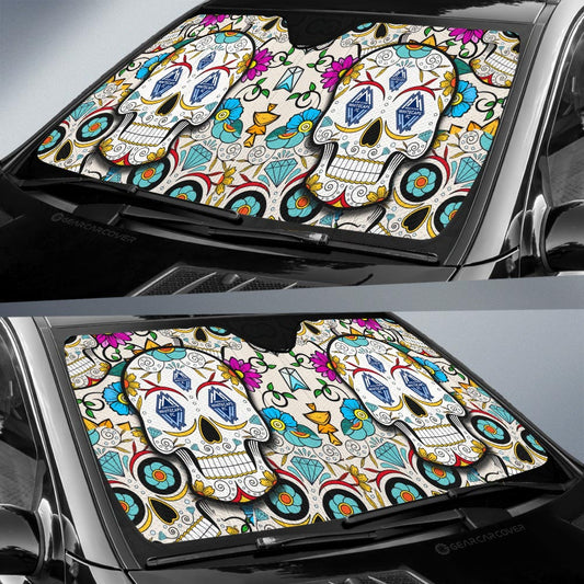 Vancouver Whitecaps FC Car Sunshade Custom Sugar Skull Car Accessories - Gearcarcover - 2