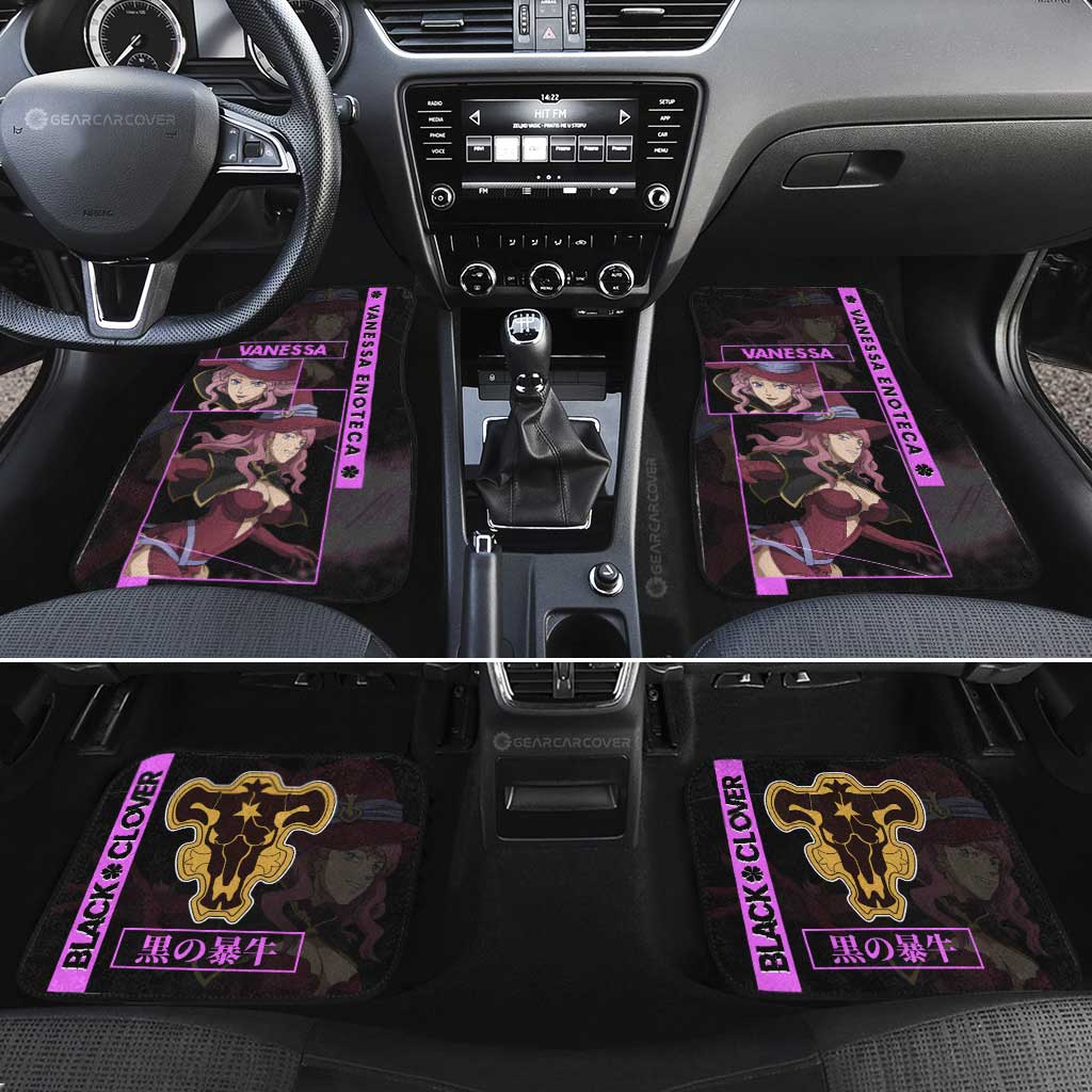 Vanessa Enoteca Car Floor Mats Custom Black Clover Anime - Gearcarcover - 1