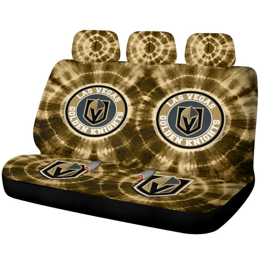 Vegas Golden Knights Car Back Seat Covers Custom Tie Dye Car Accessories - Gearcarcover - 1
