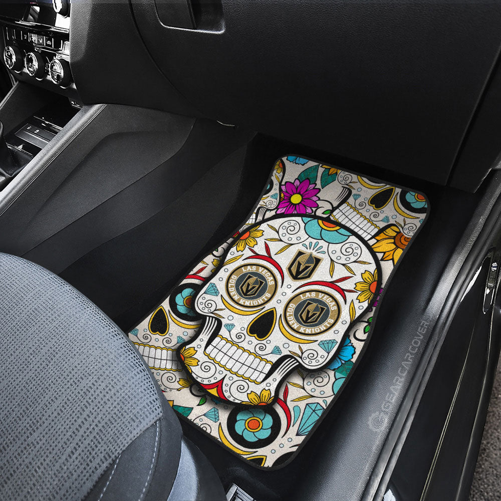 Vegas Golden Knights Car Floor Mats Custom Sugar Skull Car Accessories - Gearcarcover - 3