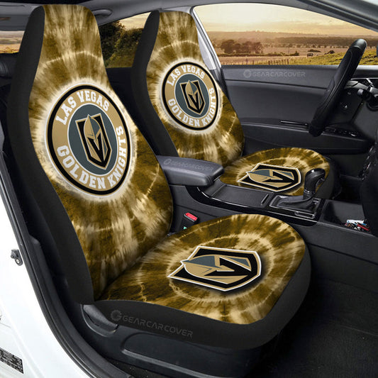 Vegas Golden Knights Car Seat Covers Custom Tie Dye Car Accessories - Gearcarcover - 2