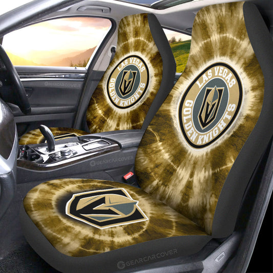 Vegas Golden Knights Car Seat Covers Custom Tie Dye Car Accessories - Gearcarcover - 1