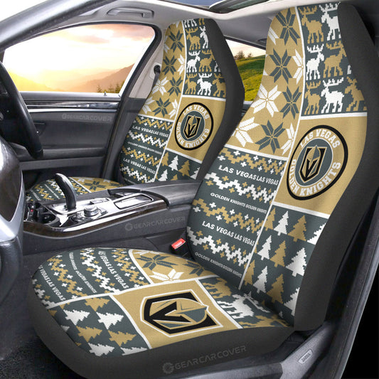 Vegas Golden Knights Car Seat Covers Custom Ugly Style Car Accessories - Gearcarcover - 1