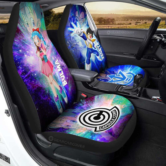 Vegeta And Bulma Car Seat Covers Custom Dragon Ball Anime Car Accessories - Gearcarcover - 2