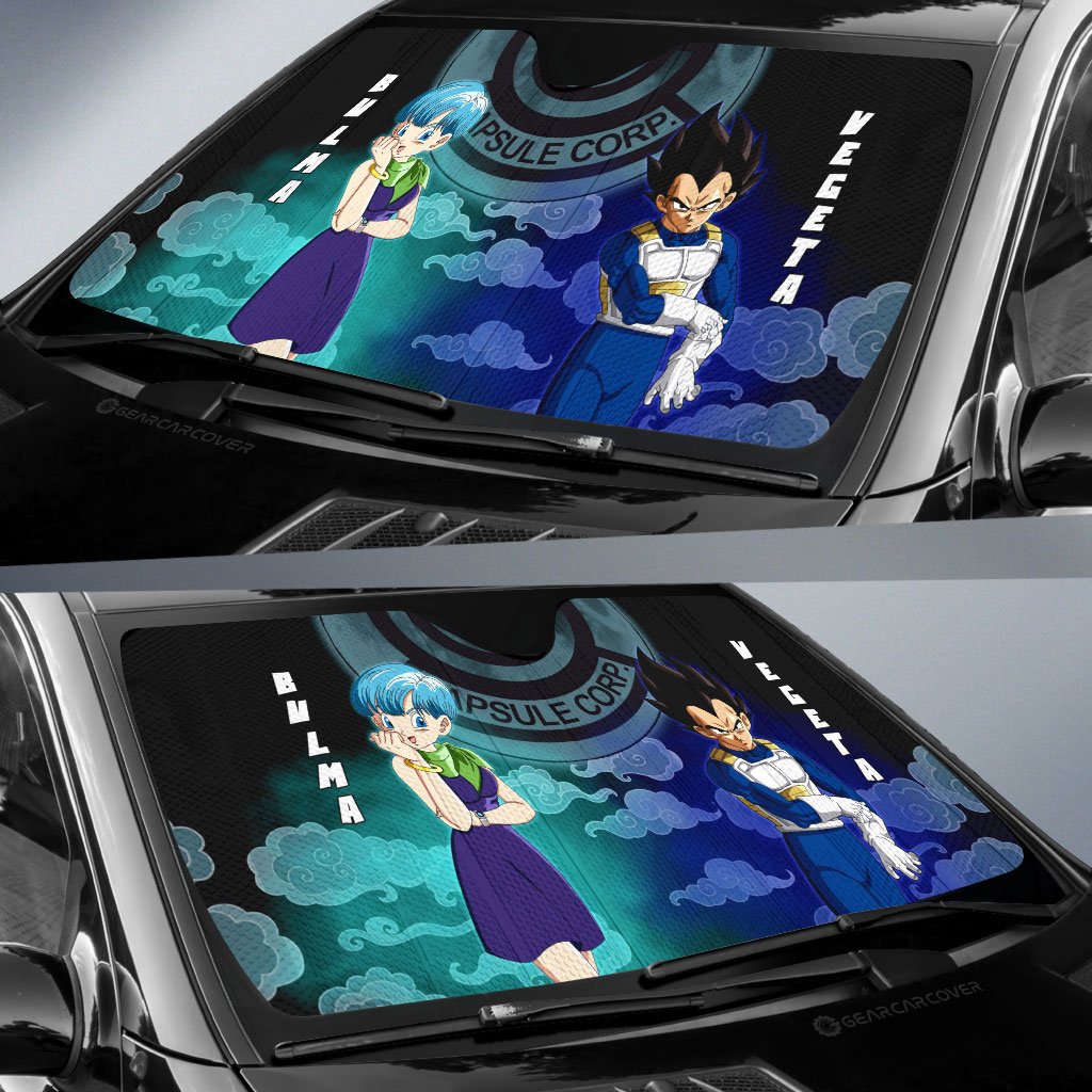 Vegeta And Bulma Car Sunshade Custom Car Accessories - Gearcarcover - 2