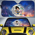 Vegeta And Bulma Car Sunshade Custom Car Accessories - Gearcarcover - 1