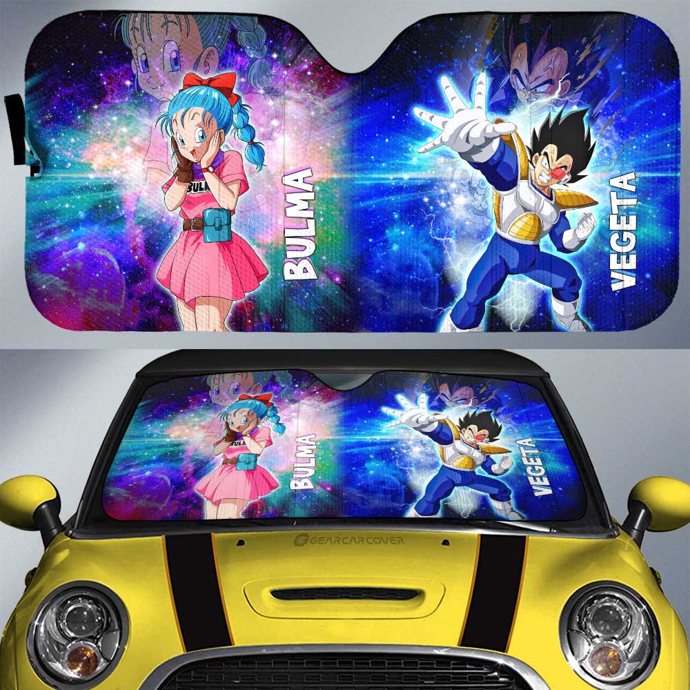 Vegeta And Bulma Car Sunshade Custom Car Accessories - Gearcarcover - 1