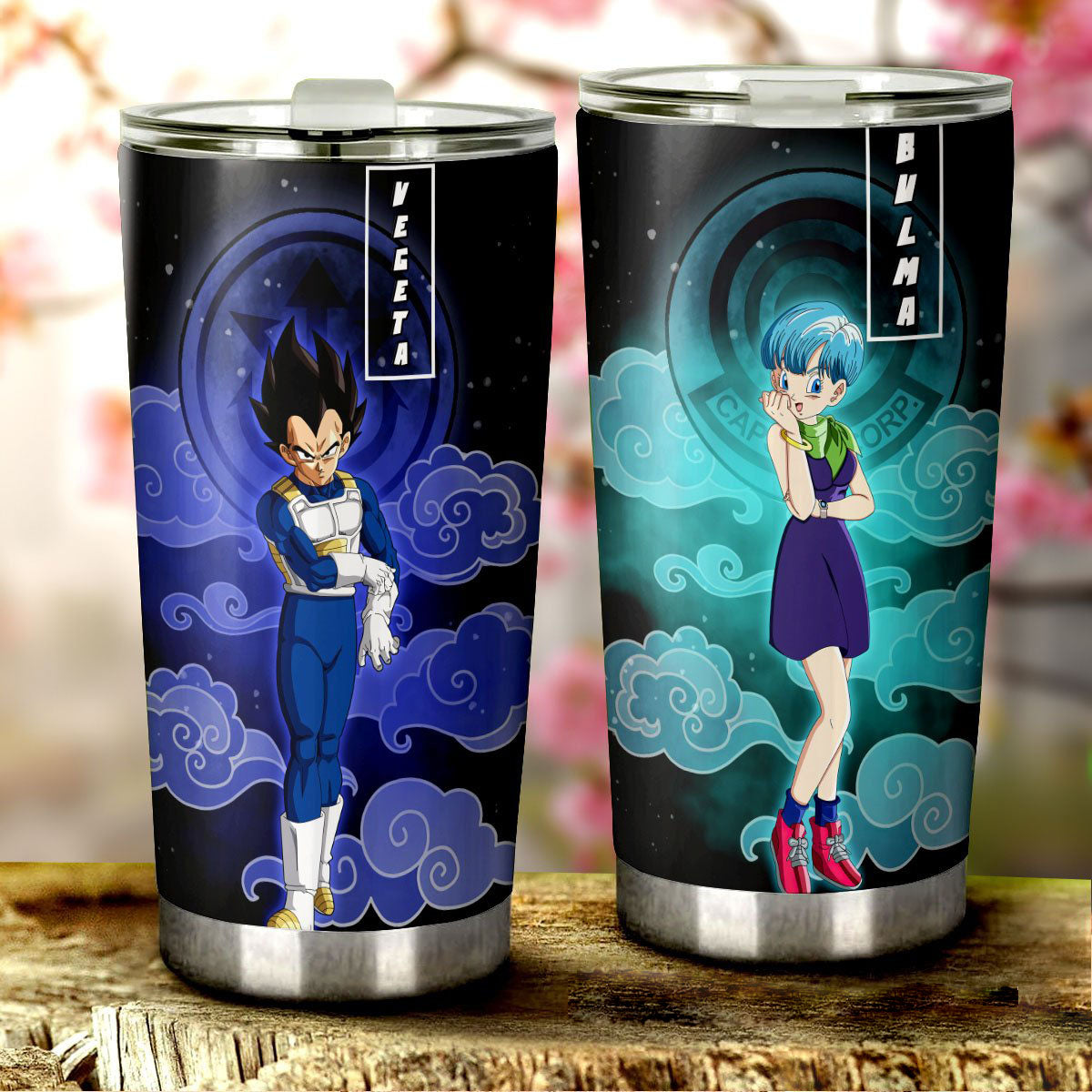 Vegeta And Bulma Tumbler Cup Custom Dragon Ball Anime Car Accessories - Gearcarcover - 1