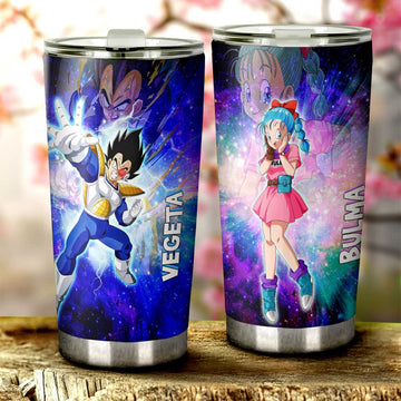 Vegeta And Bulma Tumbler Cup Custom Dragon Ball Anime Car Accessories - Gearcarcover - 1