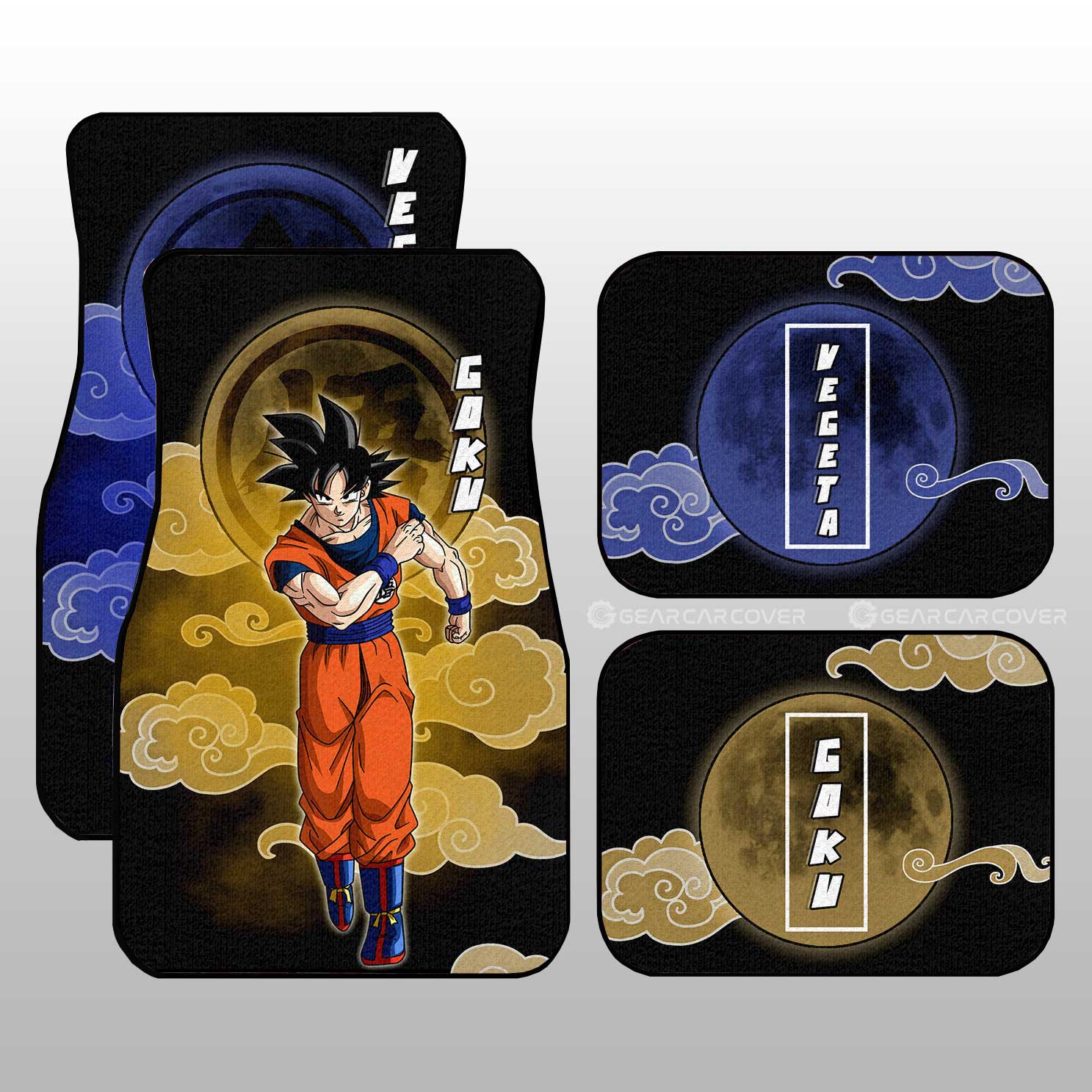 Vegeta And Goku Car Floor Mats Custom Car Accessories - Gearcarcover - 2