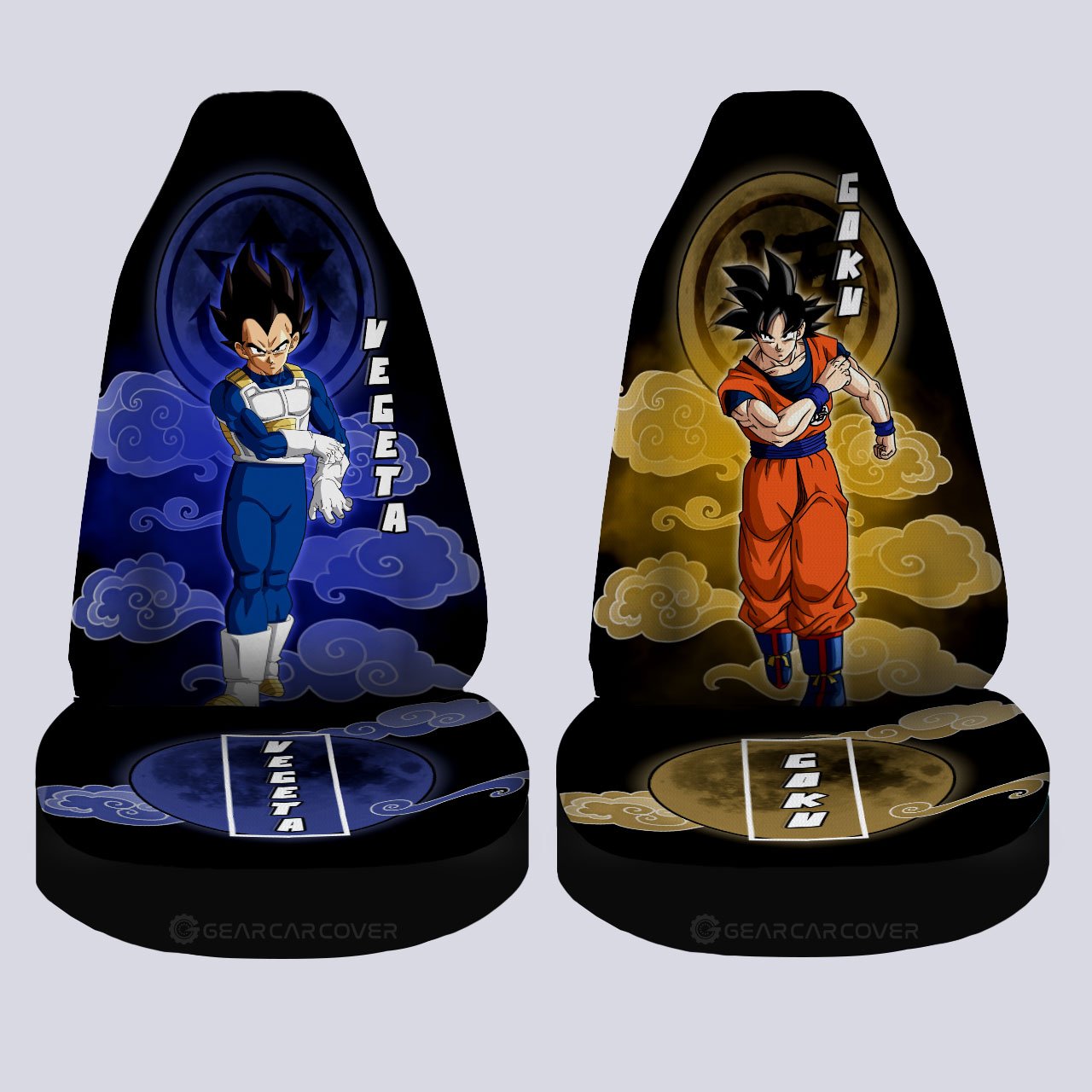 Vegeta And Goku Car Seat Covers Custom Car Accessories - Gearcarcover - 4