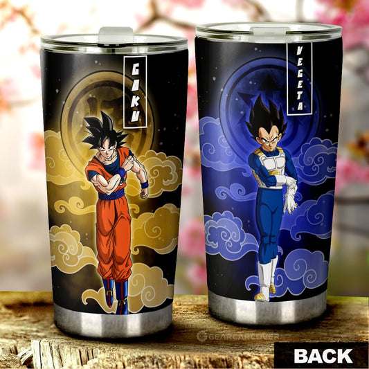 Vegeta And Goku Tumbler Cup Custom Car Accessories - Gearcarcover - 1