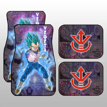 Vegeta Blue Car Floor Mats Custom Galaxy Style Car Accessories - Gearcarcover - 1