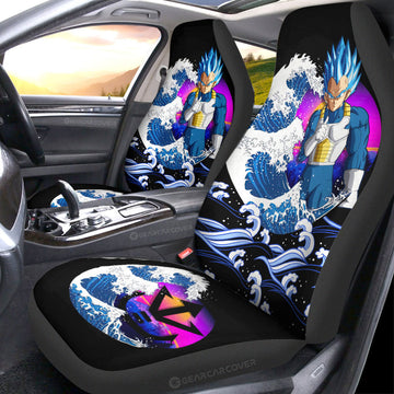 Vegeta Blue Car Seat Covers Custom Dragon Ball Car Interior Accessories - Gearcarcover - 1
