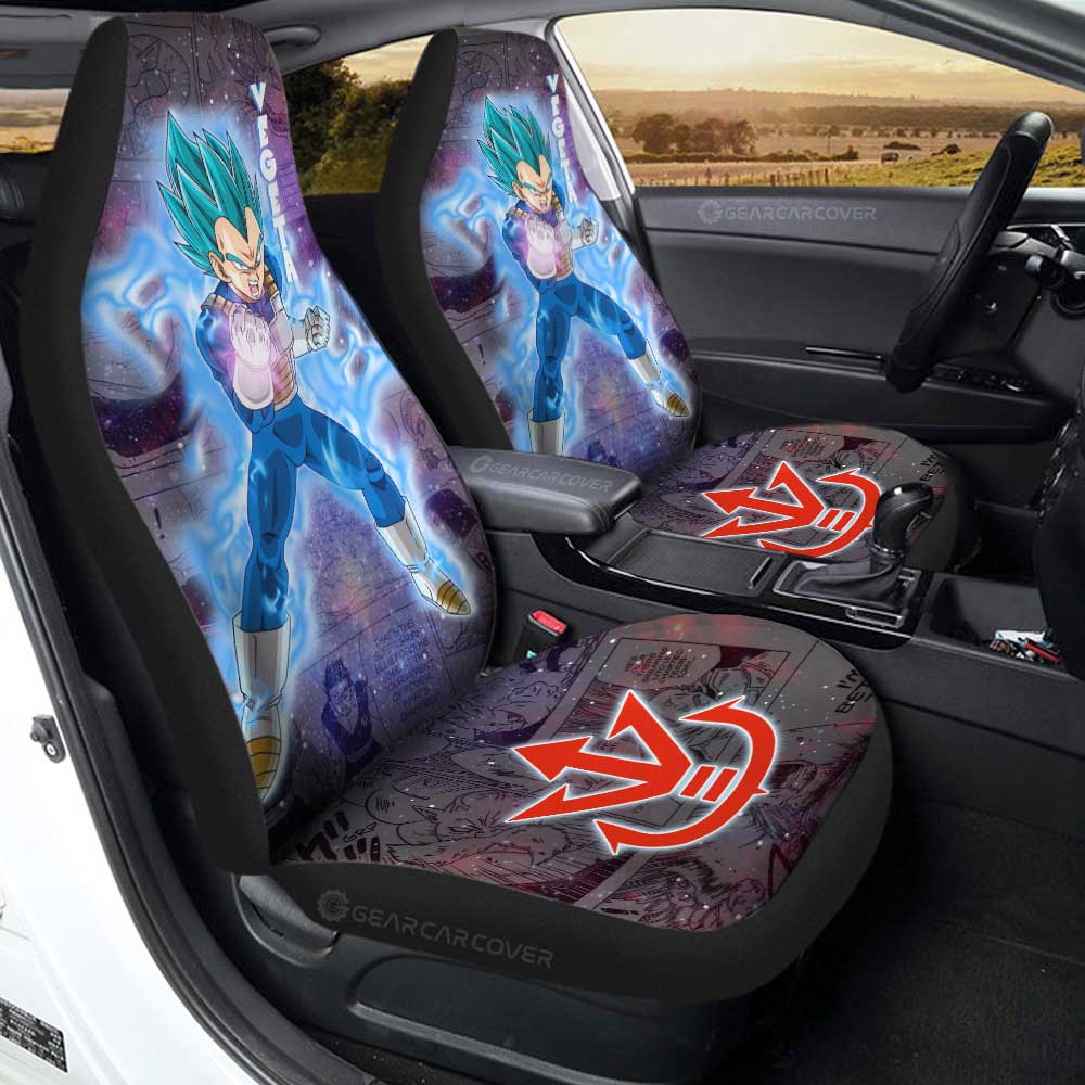 Vegeta Blue Car Seat Covers Custom Galaxy Style Car Accessories - Gearcarcover - 1